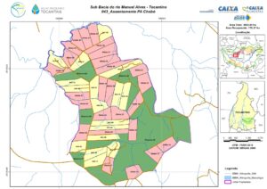 Elaboração de mapa do assentamento Chobo com identificação beneficiários participantes