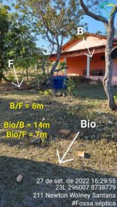 identificação dos locais de instalação das fossas ecológicas