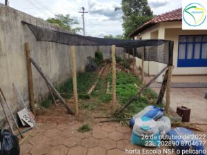 Implantação da Horta na escola Nossa Senhora de Fátima O pelicano - Natividade