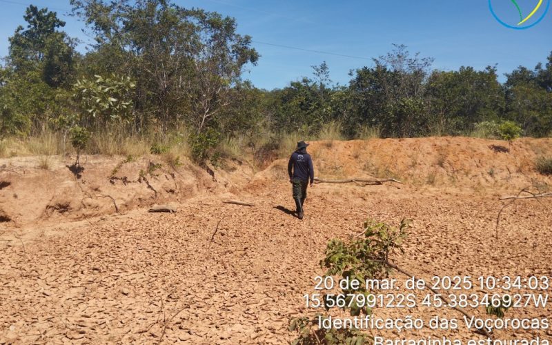 Identificação das Voçorocas
Barraginha estourada