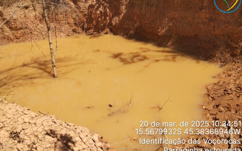Identificação das Voçorocas
Barraginha estourada