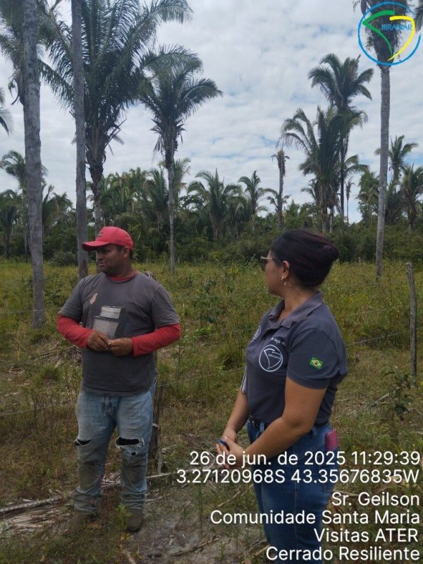 Sr. Geilson
Comunidade Santa Maria
Visitas ATER
Cerrado Resiliente